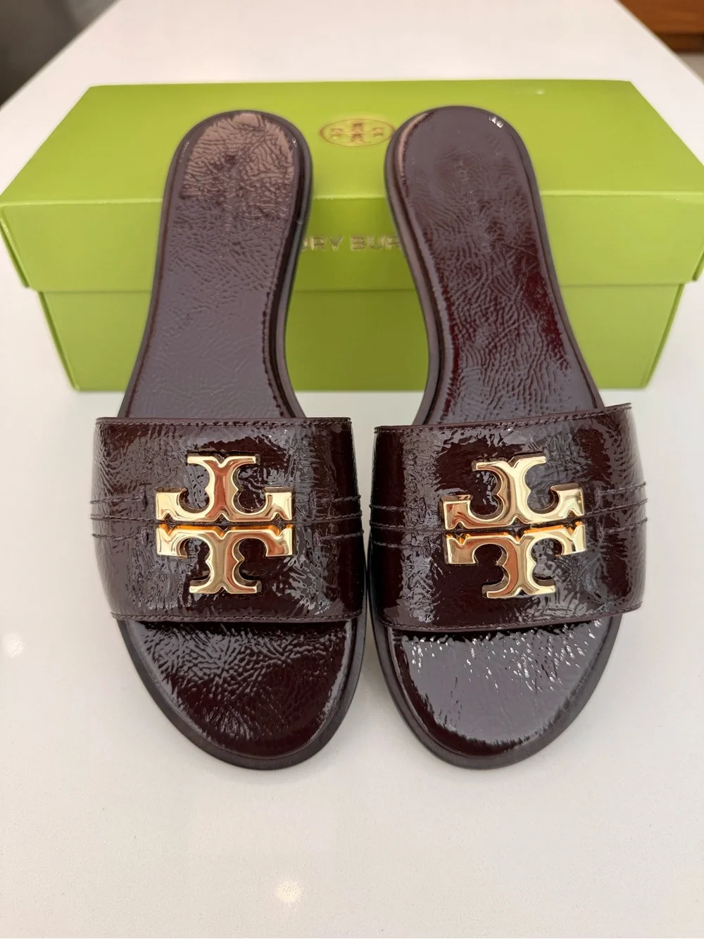 Tory‎ Burch Everly Slide Sandals, Agnello Size 7.5 LAST PAIR